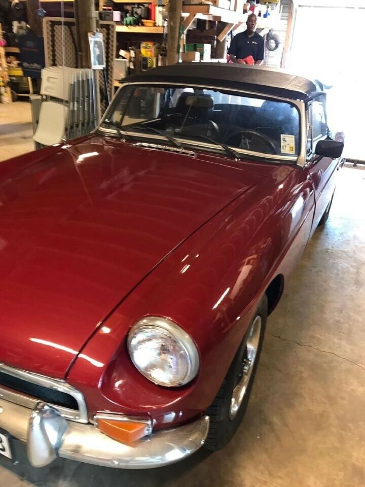 1974 Maroon MG MGB Convertible