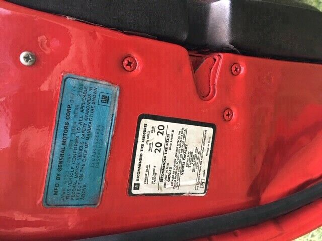 1974 Mille Miglia Red Chevrolet Corvette Convertible