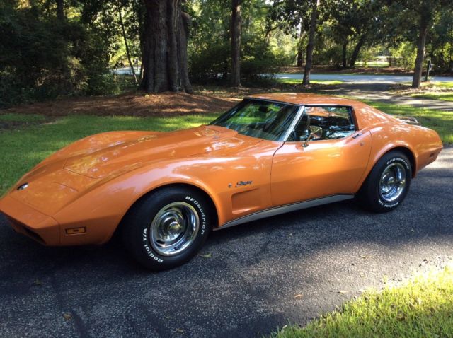 1974 Orange Chevrolet Corvette Coupe