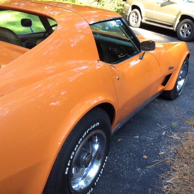 1974 Orange Chevrolet Corvette Coupe