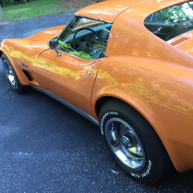 1974 Orange Chevrolet Corvette Coupe
