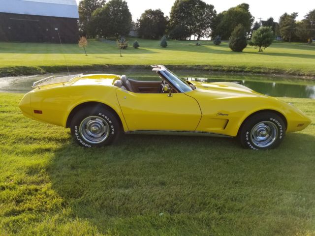 1974 Yellow Chevrolet Corvette Convertible