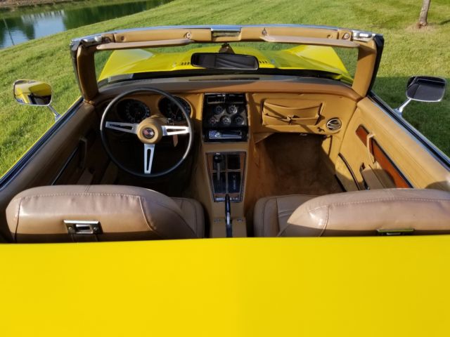 1974 Yellow Chevrolet Corvette Convertible