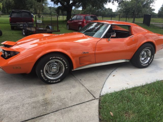 1974 Orange Chevrolet Corvette Coupe