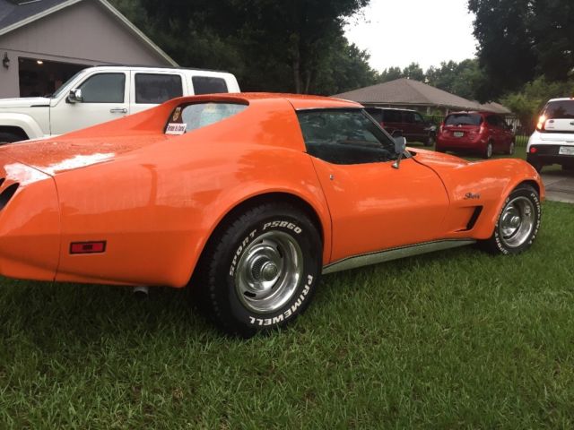 1974 Orange Chevrolet Corvette Coupe