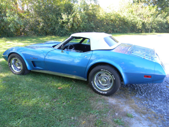 1974 Blue Chevrolet Corvette Convertible