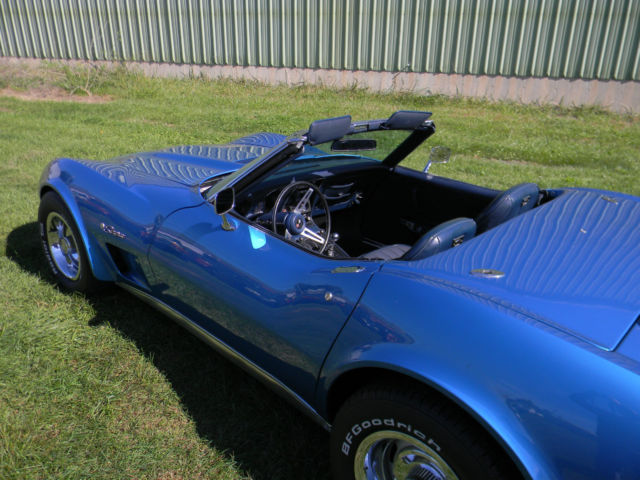 1974 Blue Chevrolet Corvette Convertible