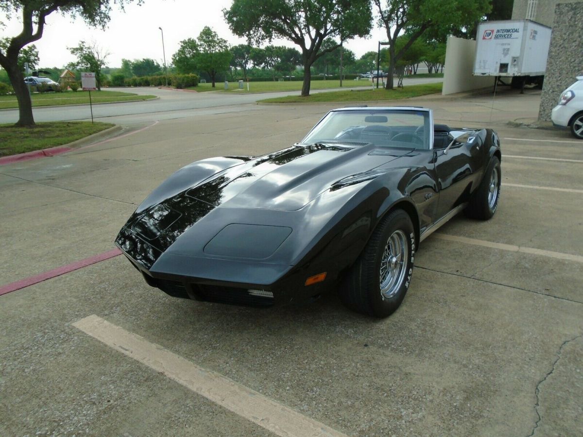 1974 Black Chevrolet Corvette Convertible