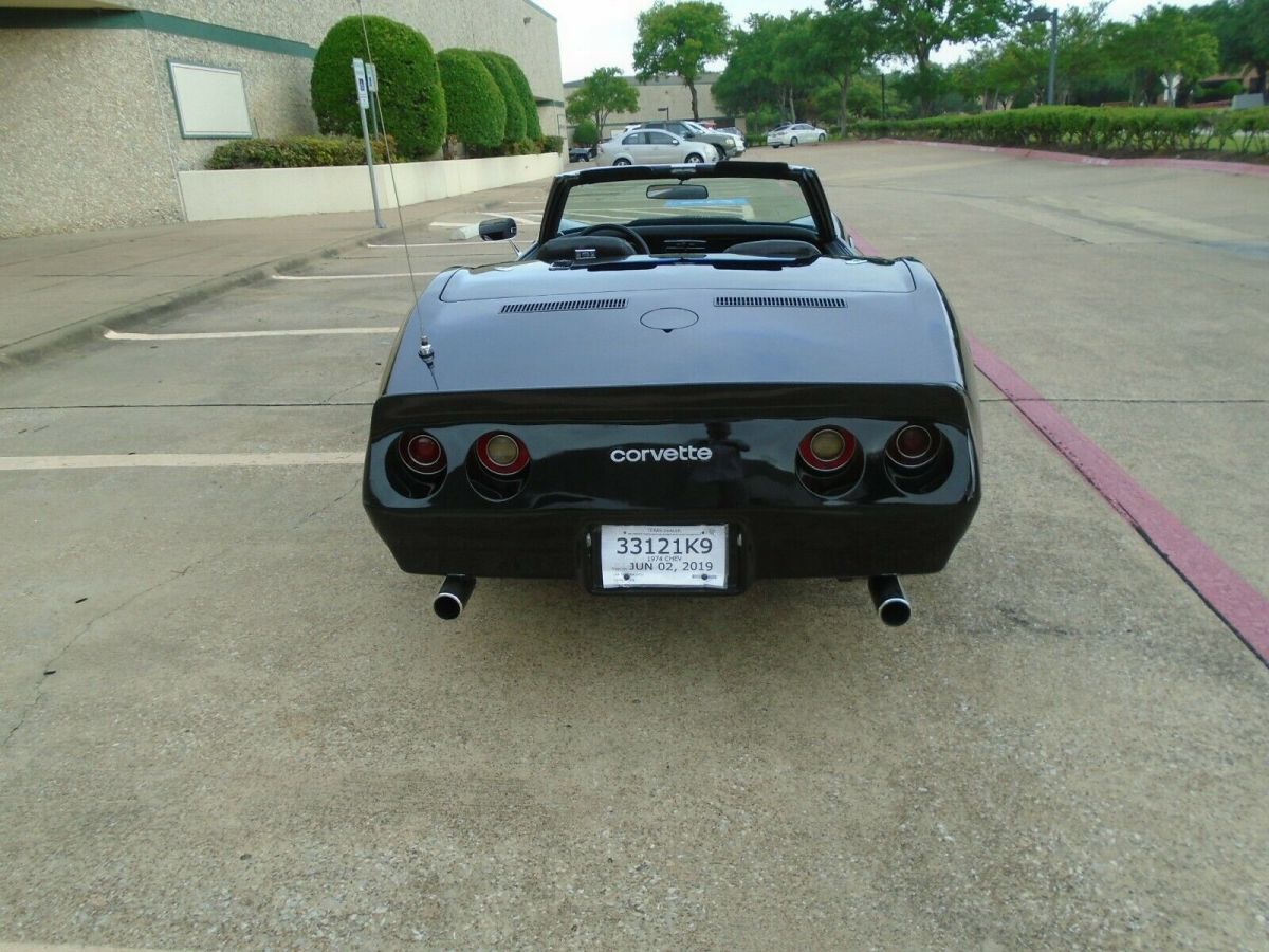 1974 Black Chevrolet Corvette Convertible