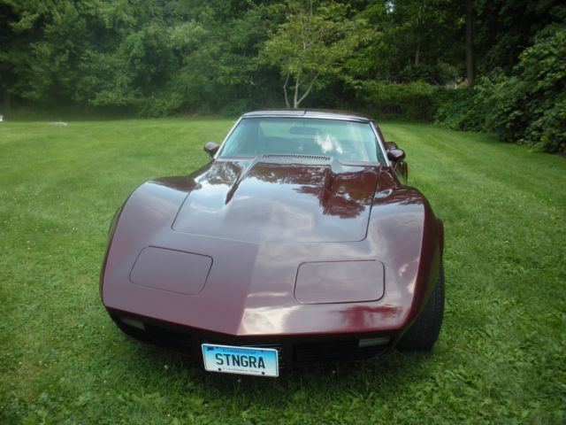 1974 Burgundy Chevrolet Corvette Coupe