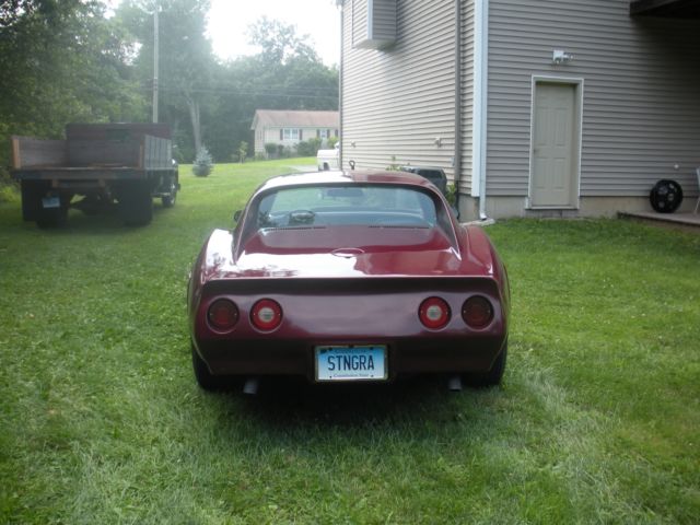 1974 Burgundy Chevrolet Corvette Coupe