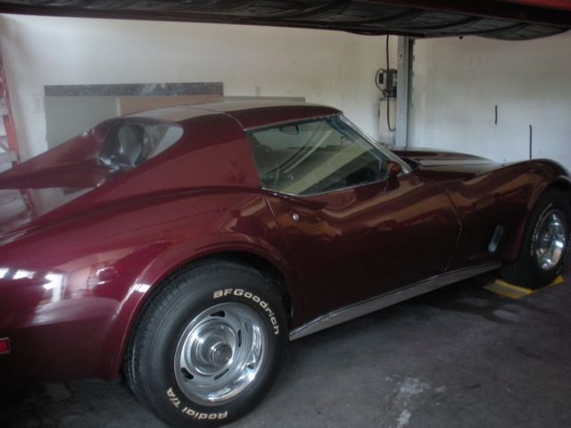 1974 Burgundy Chevrolet Corvette Coupe