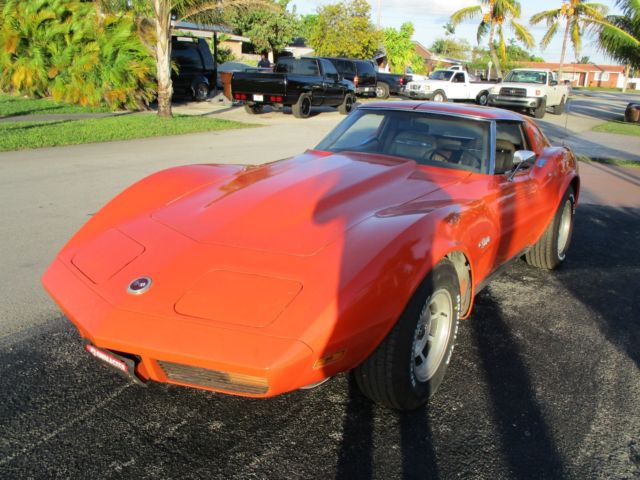 1974 Orange Chevrolet Corvette