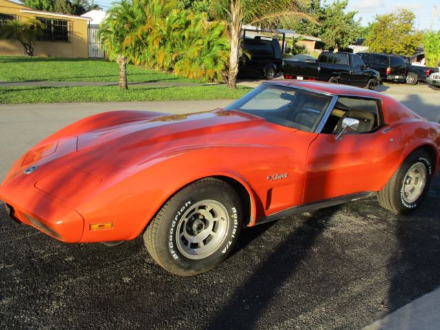 1974 Orange Chevrolet Corvette