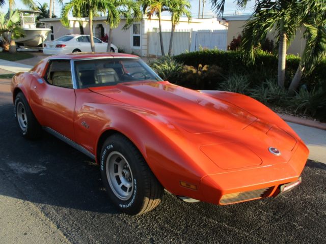 1974 Orange Chevrolet Corvette