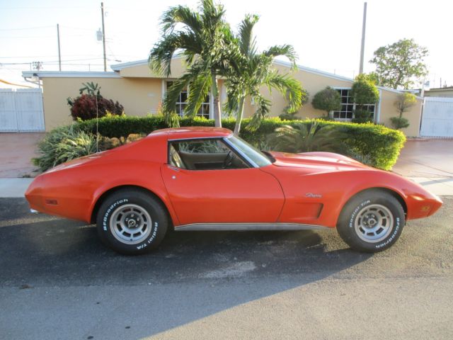 1974 Orange Chevrolet Corvette
