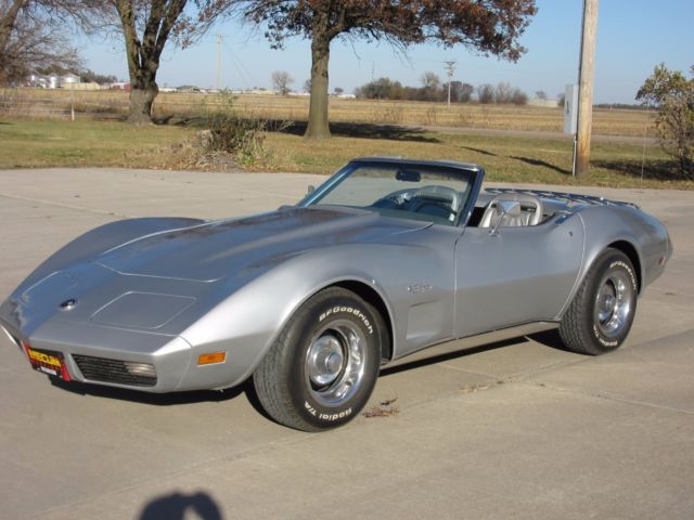 1974 Silver Chevrolet Corvette Convertible