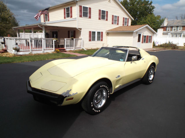 1974 Yellow now but Factory is Silver Chevrolet Corvette Coupe