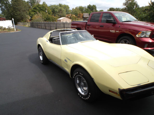 1974 Yellow now but Factory is Silver Chevrolet Corvette Coupe
