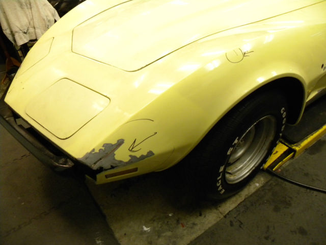 1974 Yellow now but Factory is Silver Chevrolet Corvette Coupe