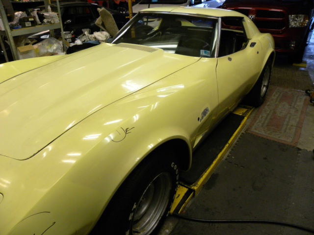 1974 Yellow now but Factory is Silver Chevrolet Corvette Coupe