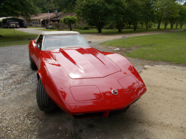 1974 Red Chevrolet Corvette Convertible