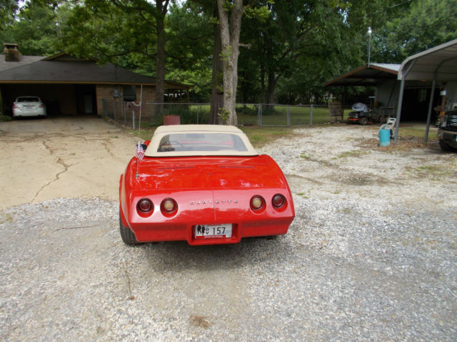 1974 Red Chevrolet Corvette Convertible