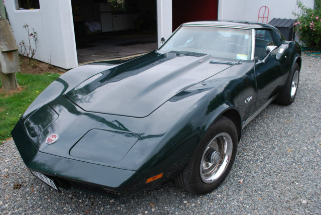1974 Green Chevrolet Corvette Convertible