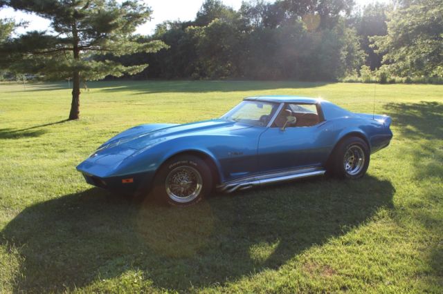 1974 Blue Chevrolet Corvette T-top