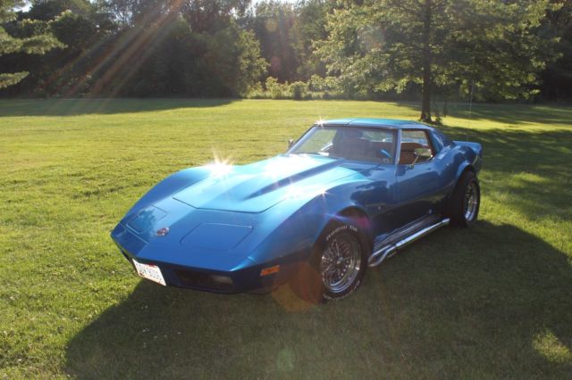 1974 Blue Chevrolet Corvette T-top