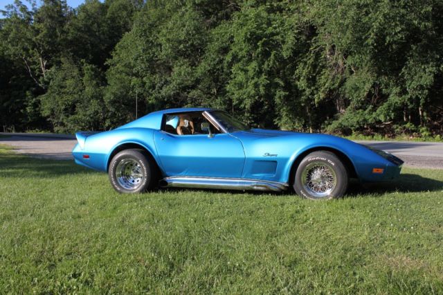 1974 Blue Chevrolet Corvette T-top