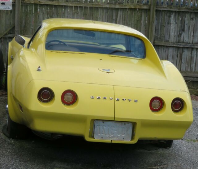1974 Yellow Chevrolet Corvette Coupe T TOP