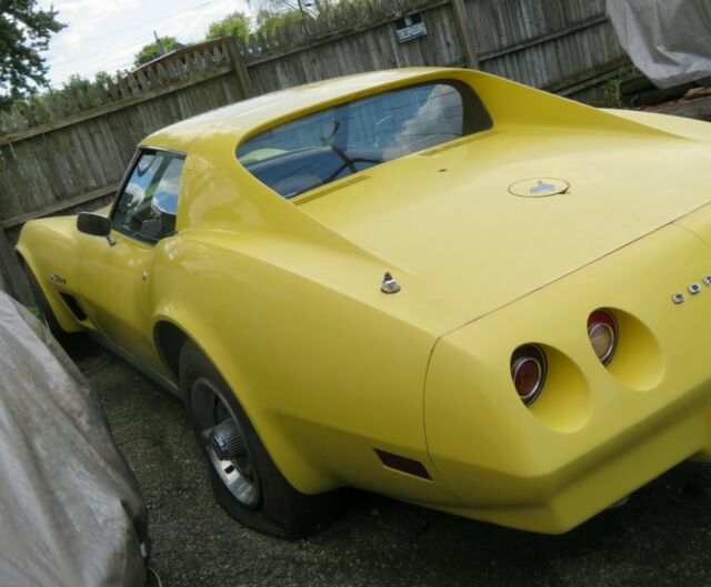 1974 Yellow Chevrolet Corvette Coupe T TOP