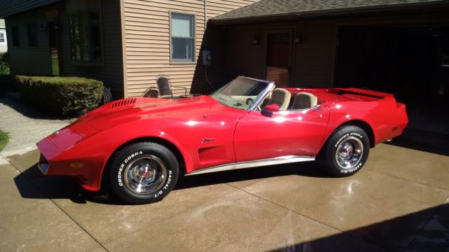 1974 Red Chevrolet Corvette Convertible