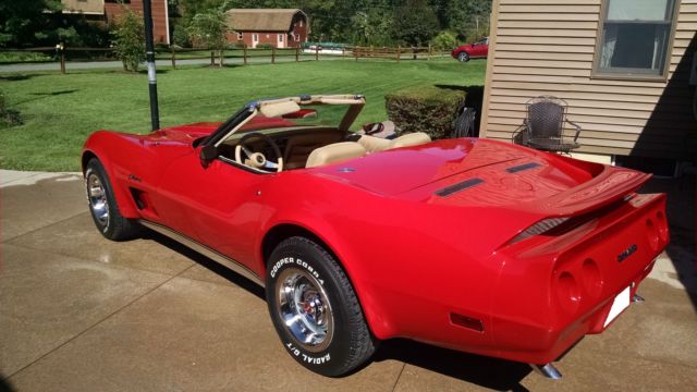 1974 Red Chevrolet Corvette Convertible