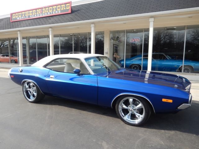 1974 Cobalt blue Dodge Challenger Sedan