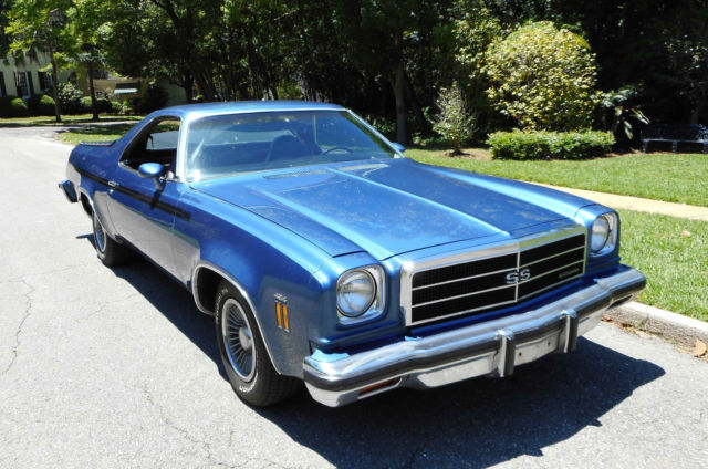 1974 Blue Chevrolet El Camino Crew Cab Pickup