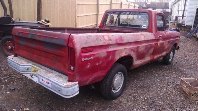 1974 Red Ford F-100 Standard Cab Pickup