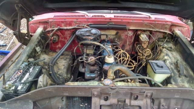 1974 Red Ford F-100 Standard Cab Pickup