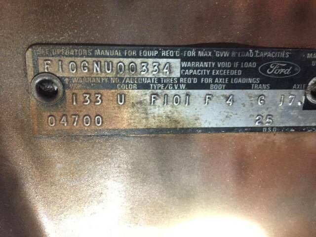 1974 Wimbledon White and Ginger Metallic Ford F-100 Standard Cab Pickup