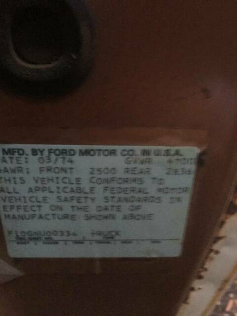 1974 Wimbledon White and Ginger Metallic Ford F-100 Standard Cab Pickup