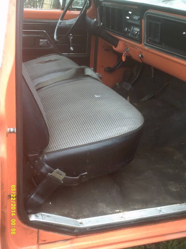 1974 Orange Ford F-250 Standard Cab Pickup