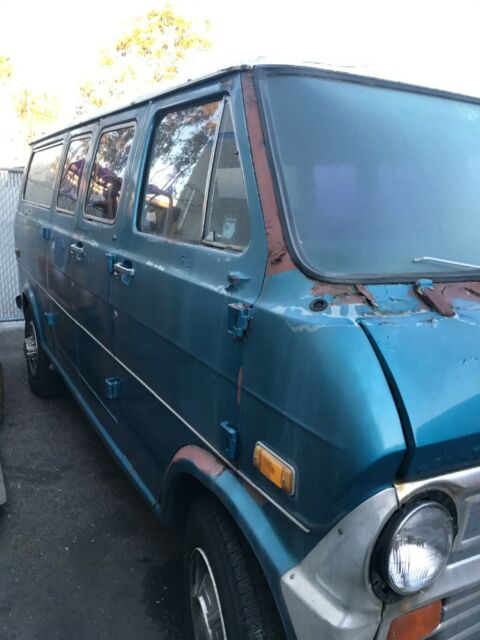 1974 Blue Ford E-Series Van