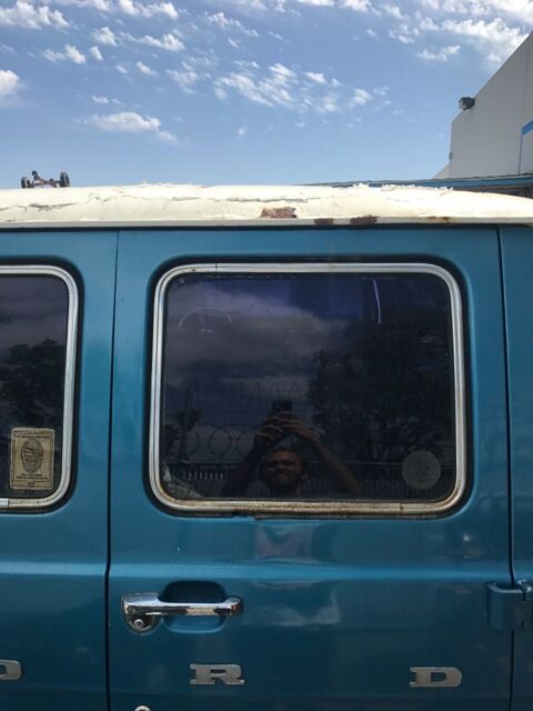 1974 Blue Ford E-Series Van