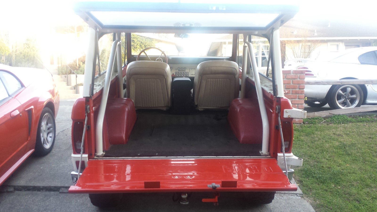1974 Red Ford Bronco Wagon