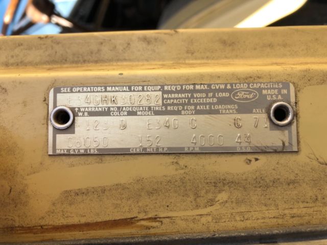 1974 Tab Ford E-Series Van Van Camper