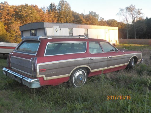 1974 Red with woodgrain Ford Country Squire Wagon