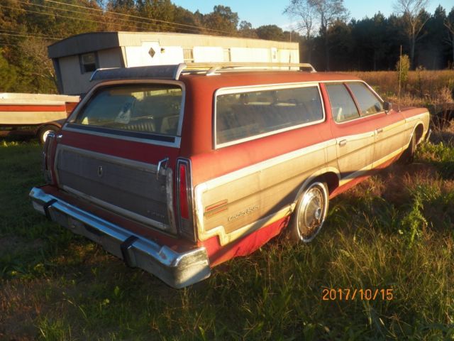 1974 Red with woodgrain Ford Country Squire Wagon