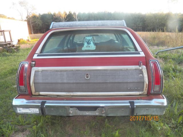 1974 Red with woodgrain Ford Country Squire Wagon