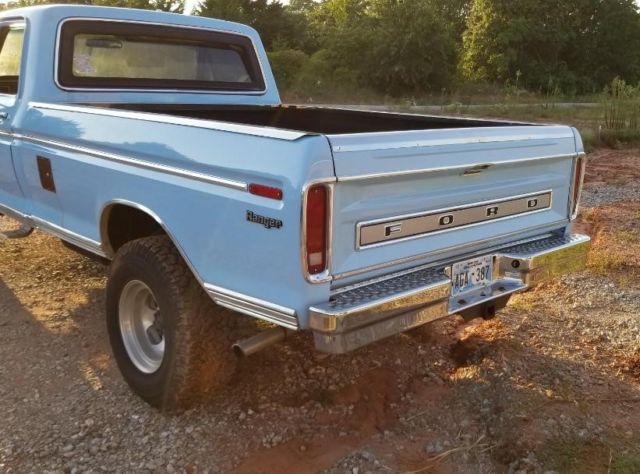 1974 Blue Ford F-250 Standard Cab Pickup